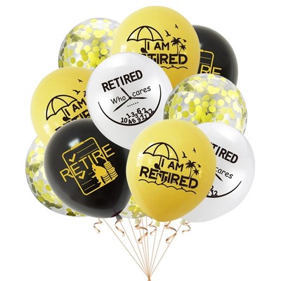 10Pcs/set I iAM RETIRED Balloons Retirement Latex Air Globos
