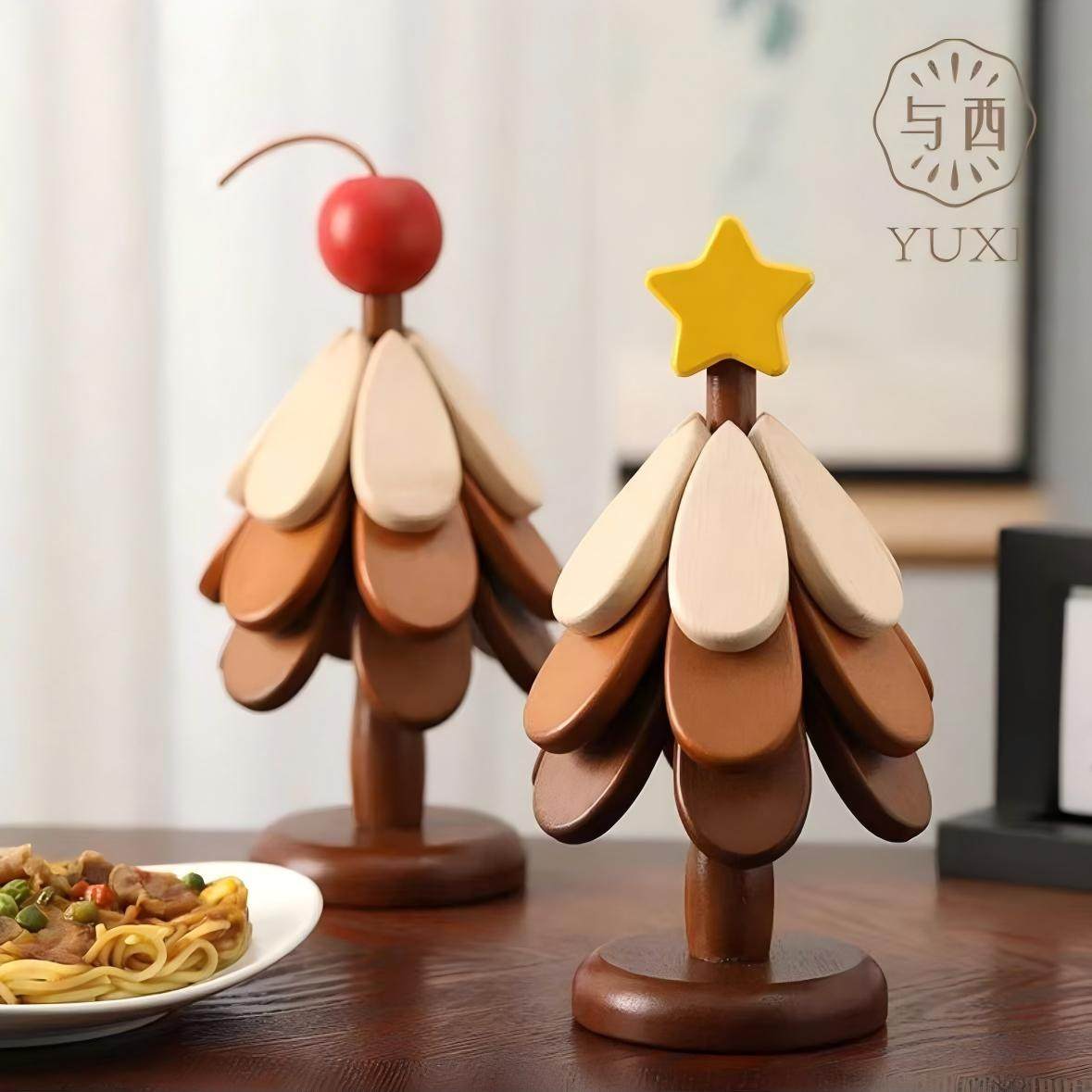 与西创意隔热垫圣诞树树杯垫餐桌摆件创意家用防烫耐高温杯碗垫,收纳整理,其他收纳,淘宝优惠券,粉丝福利购,淘宝优惠卷