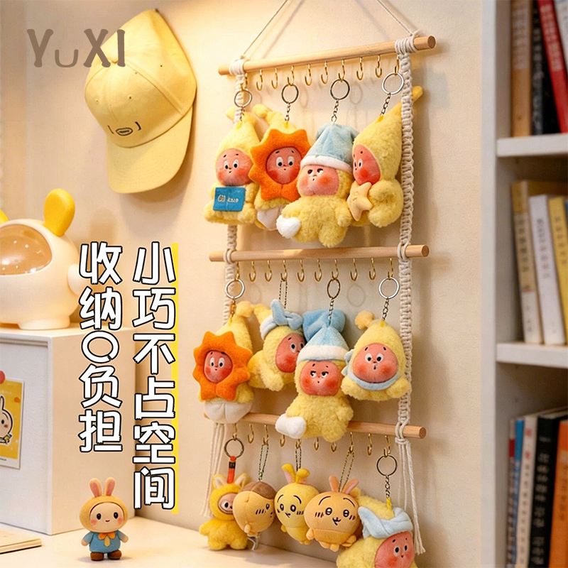 门后墙挂大容量公仔收纳架图片