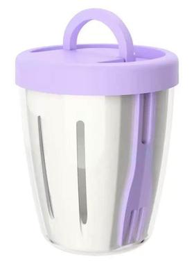 水果杯便携式可沥水带叉子insn风早餐沙拉杯外带野餐速食杯牛奶杯