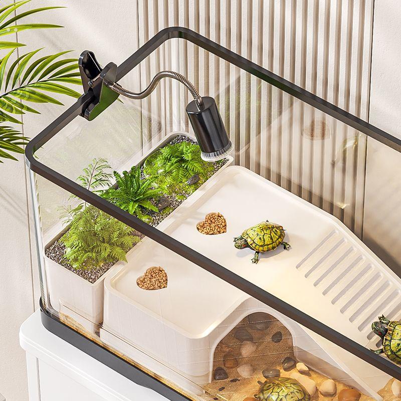 爬行动物宠物寄居蟹龟晒太阳平台攀爬平台避风房攀爬梯子两层平台