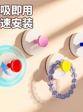 吸盘玄关挂钩强力承重粘胶免打孔入户门口放钥匙神器帽子置物粘贴