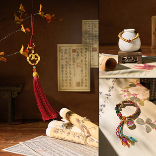 新中式 饰摆件中国风首饰拍摄场景摄影背景板 字画拍照道具小品画装