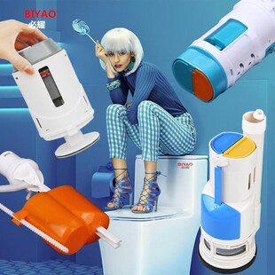 马桶排水阀冲水阀双按钮大口径10cm2.5寸下水器坐便器出水阀