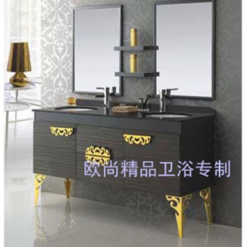 美式橡木浴室柜组合实木卫浴柜洗脸盆柜组合洗手盆柜V组合TX661