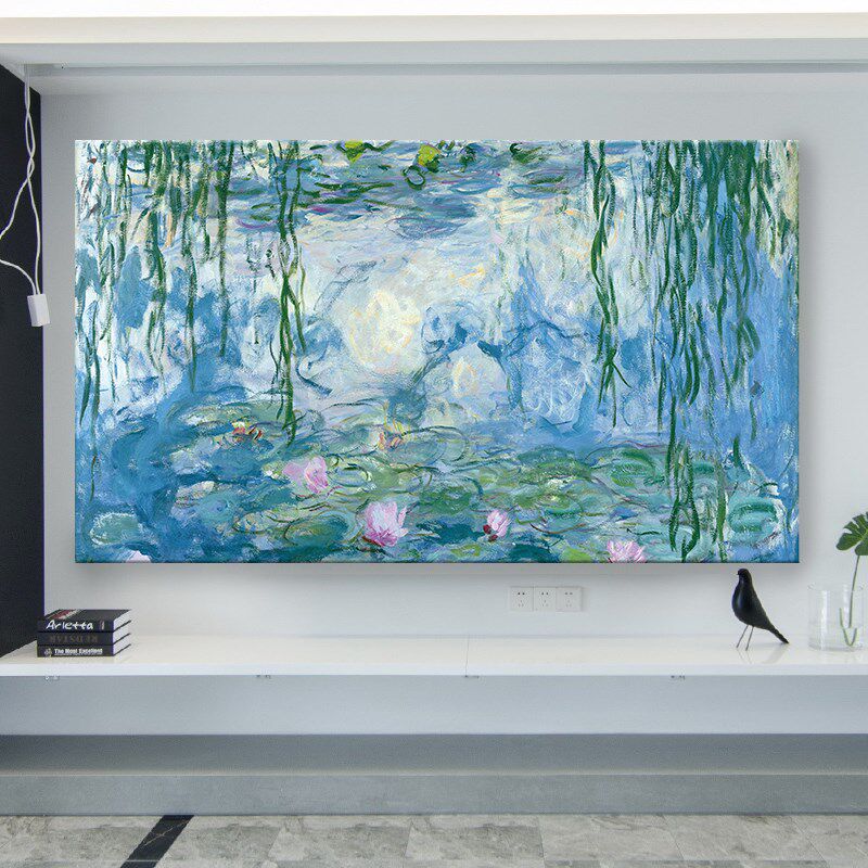 画家名画防尘布国风电视机罩大尺寸75寸电视套罩简约电视布盖布