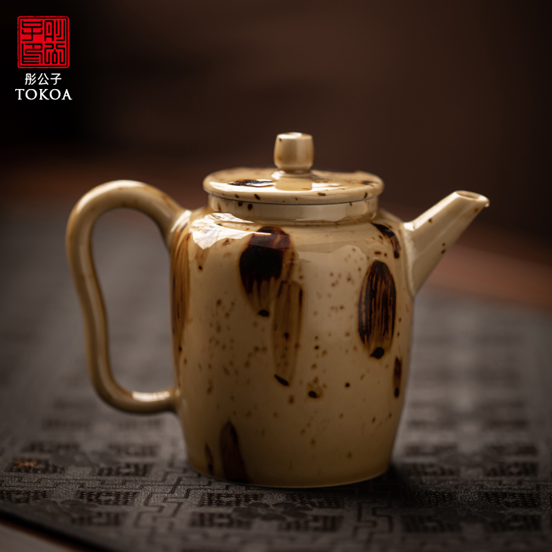 茶壶剑嘴汲直壶茶末釉丁水山房