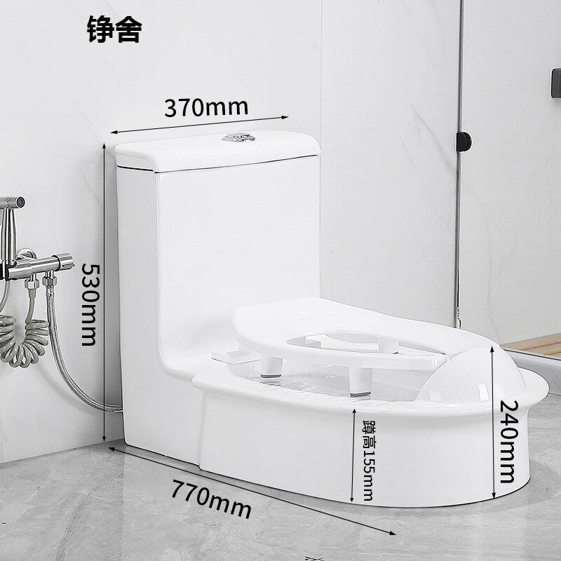 马桶改蹲便器台式坐便器换蹲坐两用一体明装直冲式免砌台不带弯管