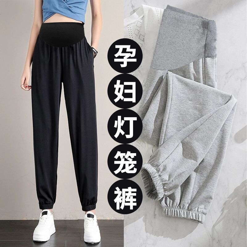 孕妇裤子女夏季薄款休闲运动裤春秋外穿夏款大码小个子打底裤夏装
