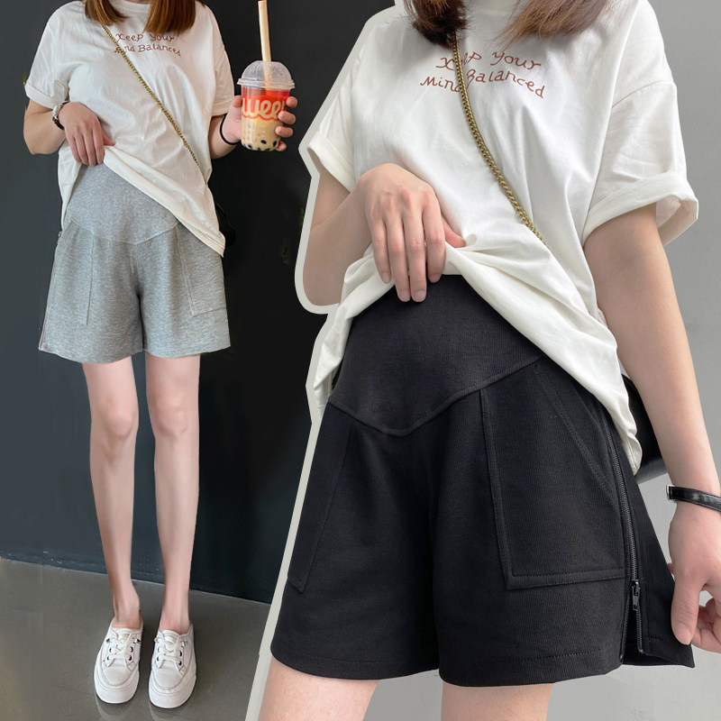 薄款孕妇夏装阔腿短裤子女春夏季时尚宽松大码外穿休闲打底裤套装