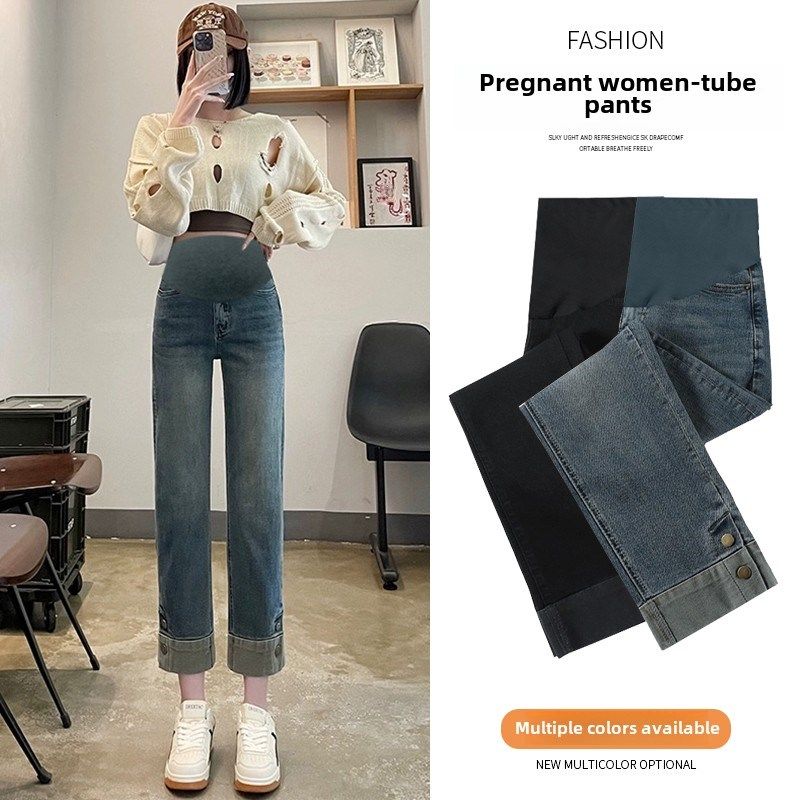 孕妇裤春秋季新款外穿直筒裤休闲多用途牛仔裤运动九分裤,孕妇装/孕产妇用品/营养,孕妇打底裤,淘宝优惠券,粉丝福利购,淘宝优惠卷