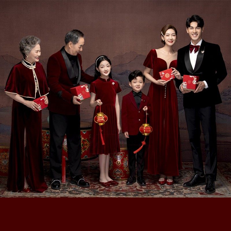 全家福摄影服装影楼主题2021新款一家六口拍照复古亲子装礼服,童装/婴儿装/亲子装,亲子装/亲子时装,淘宝优惠券,粉丝福利购,淘宝优惠卷