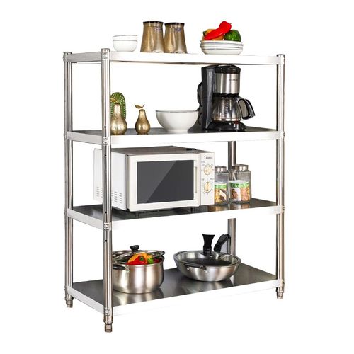 150x45 180x40 100x35 加厚钢板不锈钢货架微波炉置物架多层落地