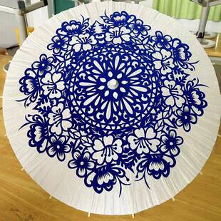 伞团花剪纸伞手工diy活动伞油纸伞纸雕窗花