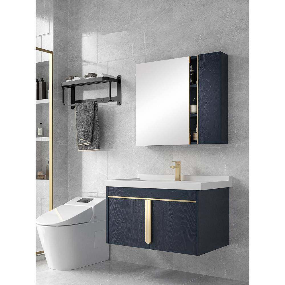 轻奢风格不锈钢浴室柜组合小公寓浴室集成陶瓷面盆面盆壁柜,家装主材,浴室柜组合,淘宝优惠券,粉丝福利购,淘宝优惠卷