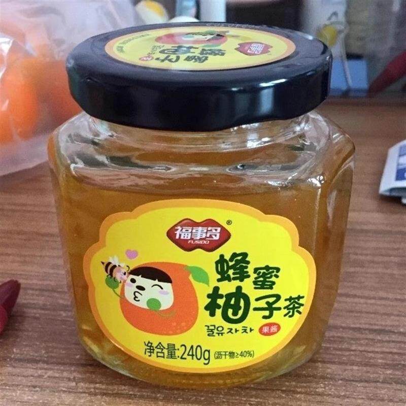新货蜂蜜柚子茶240g百香果茶柠檬茶红枣茶冲泡水果茶瓶装冲