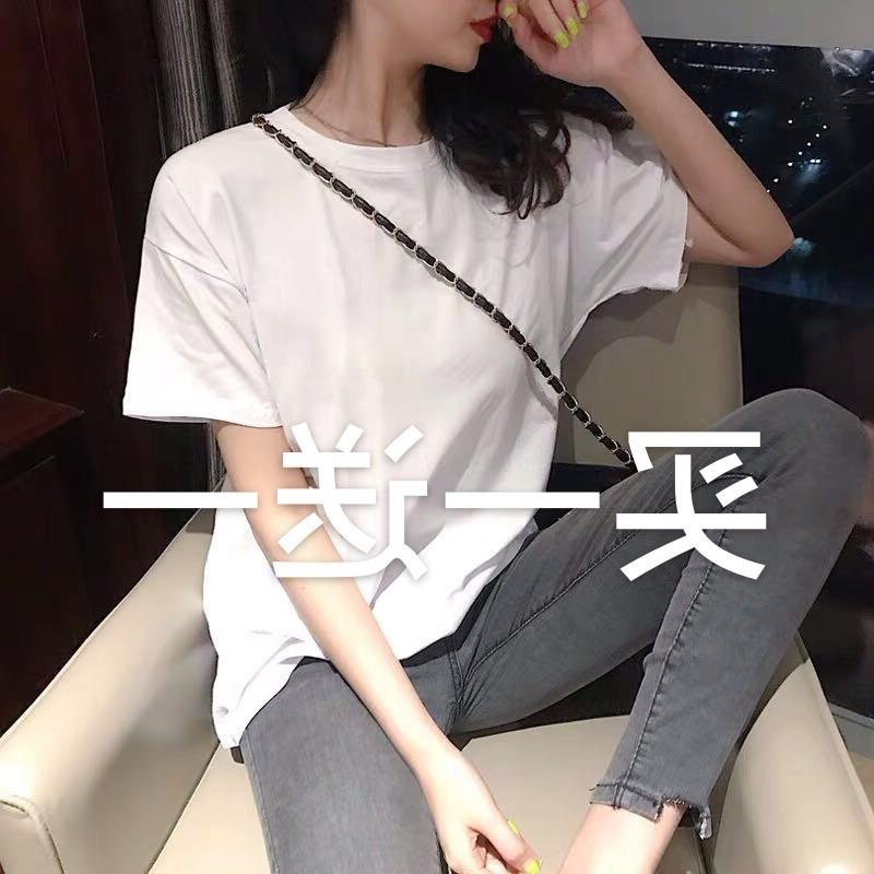 夏季糖果色短袖t恤女大码胖mm宽松上衣显瘦学生纯棉内搭打底衫潮