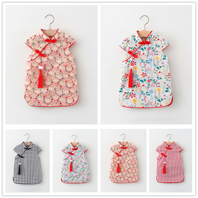 女宝宝夏季旗袍2023新款婴儿0-3岁女童2连衣裙夏装洋气小女孩裙子