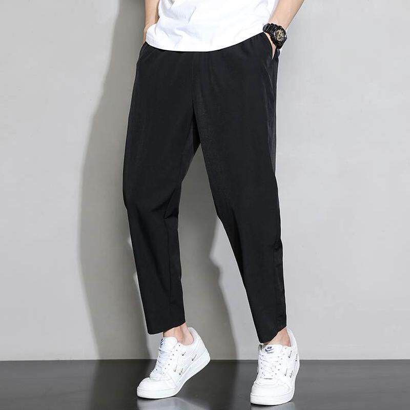 子运动2024九分直筒长裤冰丝裤宽松男款夏季薄款新款夏天速干休闲