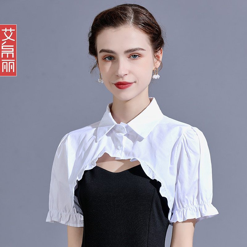 配吊带裙子小披肩薄款短外套开衫防晒上衣夏季外搭空调衫纯棉衬衫