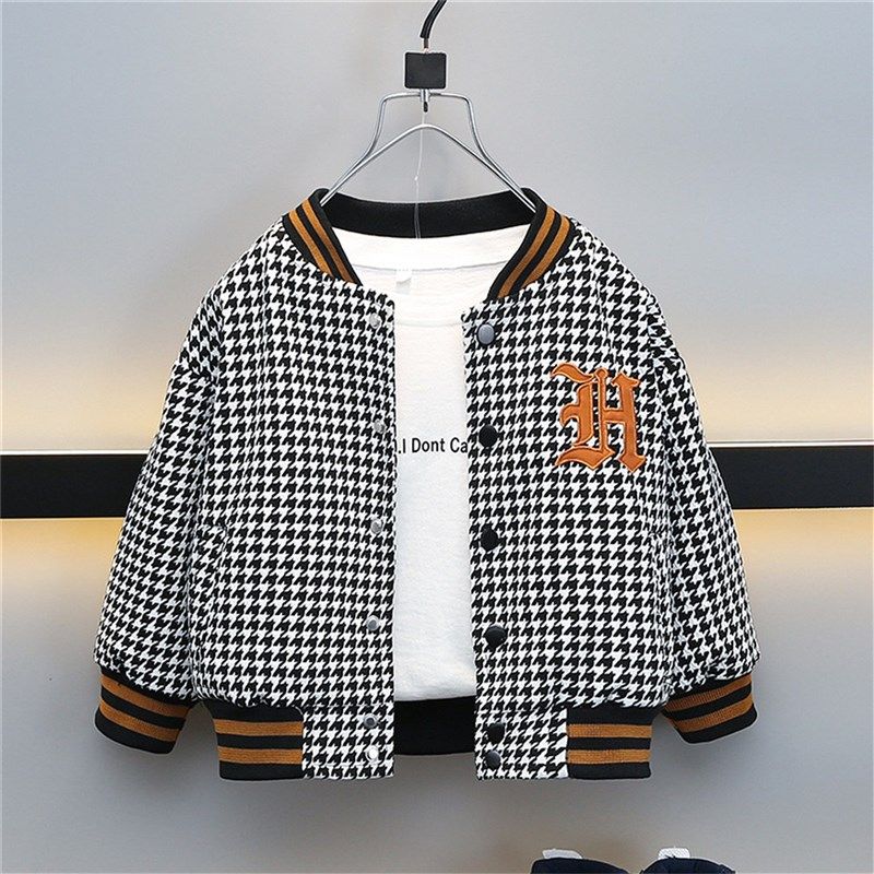 男童外套春秋2025年新款儿童炸街夹克时髦男宝宝韩版棒球服上衣潮