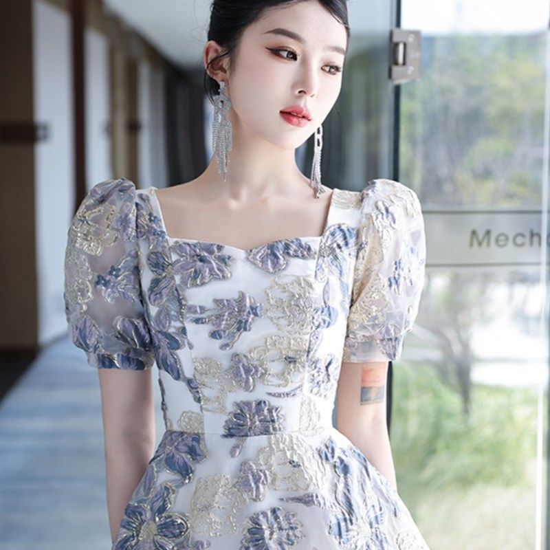 晚礼服女宴会气质轻奢小众高端法式洋装高级感主持人晚宴仙女裙夏