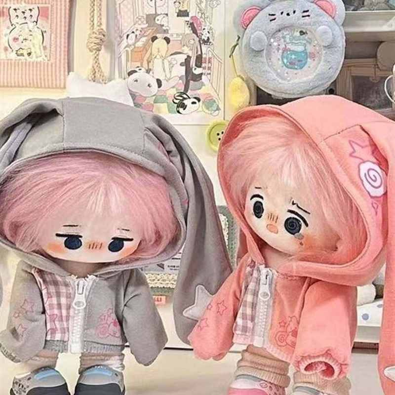 20cm娃衣可爱超萌长耳朵单点卫衣无属性棉花娃娃时尚春秋变装衣服,模玩/动漫/周边/娃圈三坑/桌游,棉花娃娃/毛绒玩具娃衣,淘宝优惠券,粉丝福利购,淘宝优惠卷