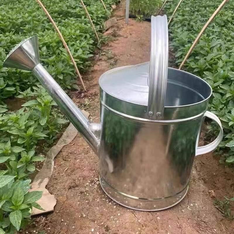 不锈钢洒水壶浇花水壶铁t皮洒水桶浇菜家用大容量农用大号淋菜喷