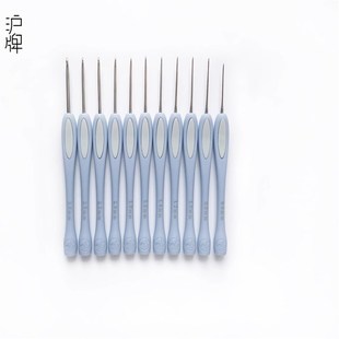 沪牌钩针 圆尾防滑塑柄钩针毛线 缐编织材料包勾针工具套装