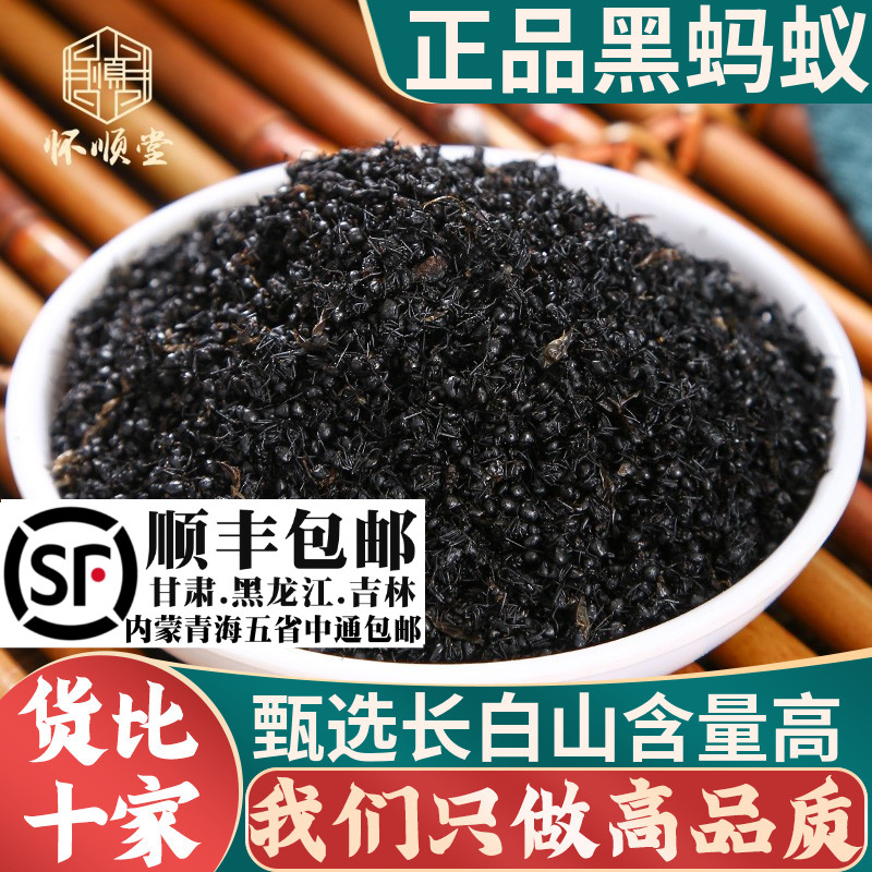 蚂蚁材黑蚂蚁100g克野生大黑蚂蚁干可泡酒长白山山蚁新货