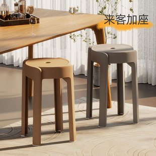 高凳子加厚塑料凳可叠放家用备用塑胶板凳可折叠风车凳 不占空间