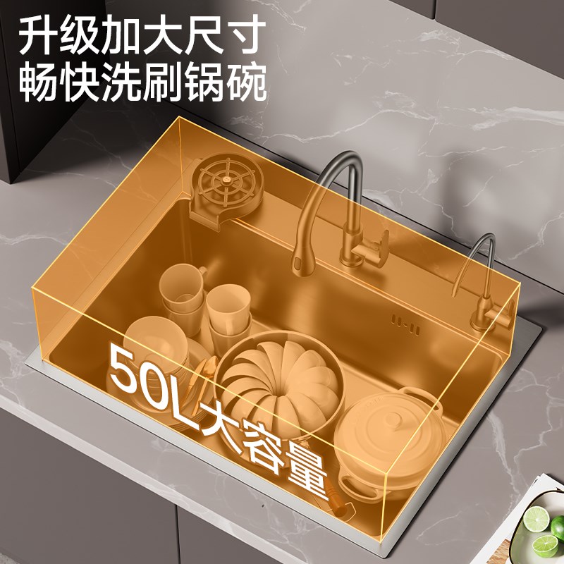 304不锈钢水槽厨房洗菜盆大单槽台上台下洗碗槽家用加厚洗菜水池