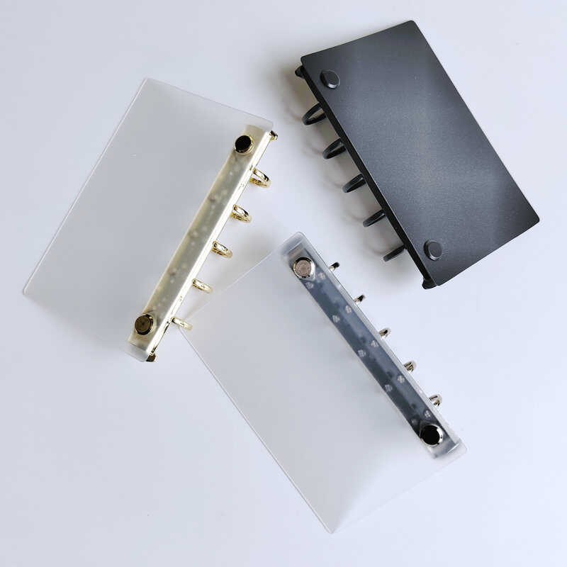 M5活页插板简易手账本手账本副环塑料板加金属活页环简单便携五孔