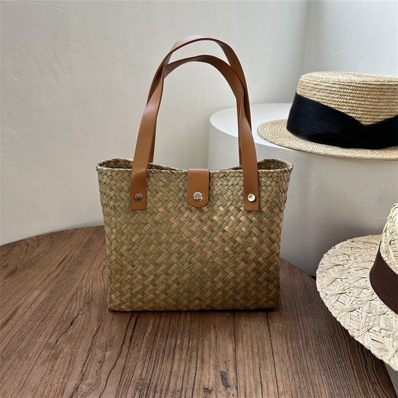 草编包小众手工手提包田园编织女包海边沙滩度假迷你草包藤编编制,箱包皮具/热销女包/男包,托特包,淘宝优惠券,粉丝福利购,淘宝优惠卷
