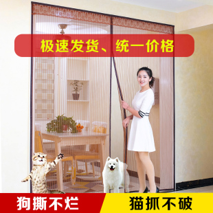 防蚊纱门帘自吸蚊帐免打孔隔断磁铁对吸夏季 防蝇纱窗网家用魔术贴