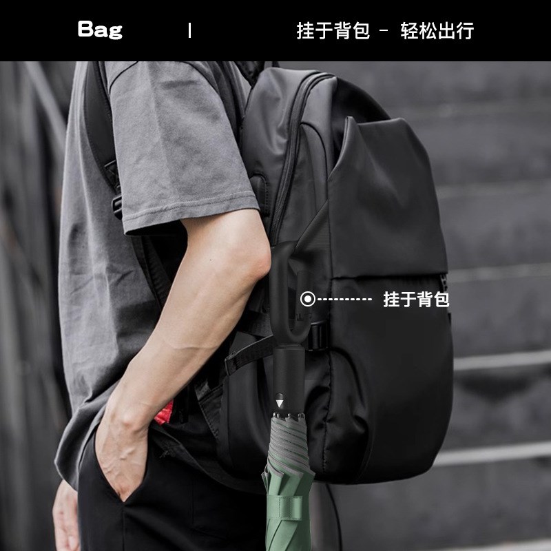 二折环扣挂勾雨伞定 制自动雨伞大量男士折叠遮阳晴雨伞大号