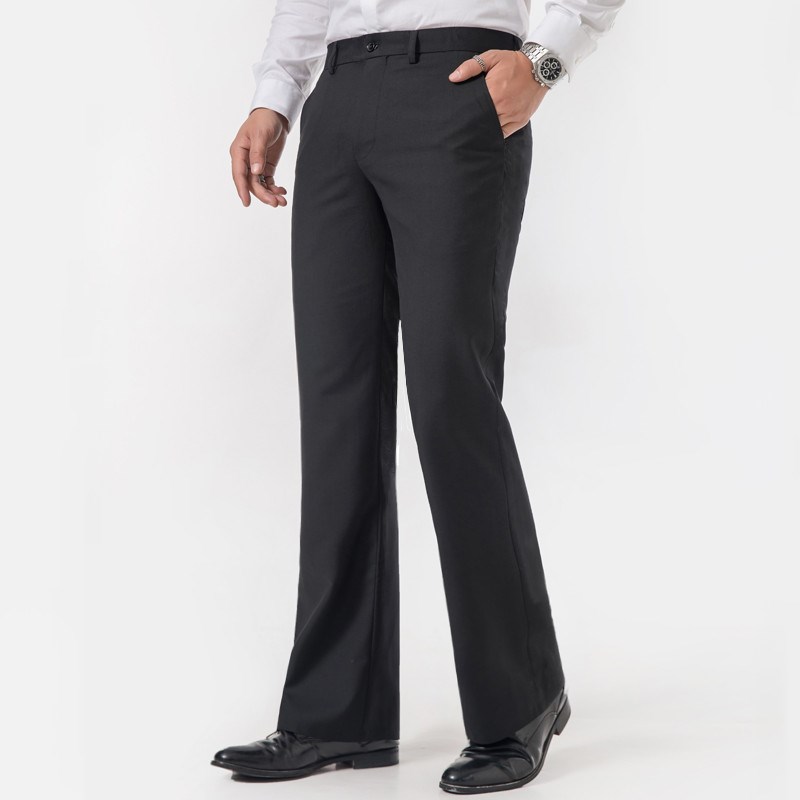 垂感西装阔腿裤男韩版潮流宽松直筒工装西装裤商务免烫黑色休闲裤