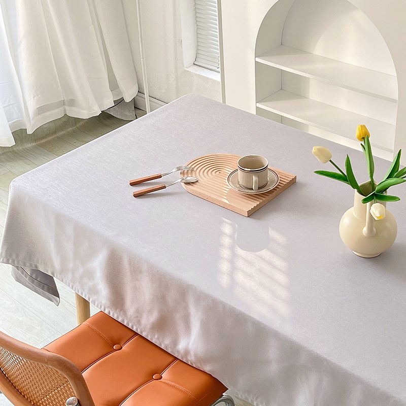 现代简约纯色桌布布艺北欧棉麻餐桌茶几J布长方形中式台布会议茶