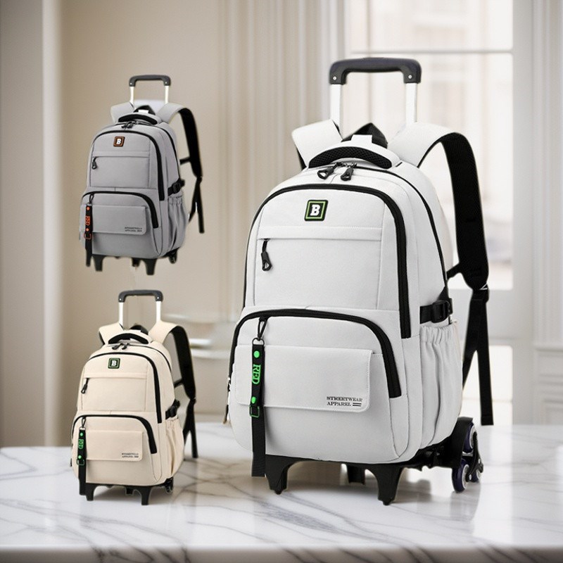 初高中小学生高颜值拉杆箱书包可爬楼梯大容量男生2025新款超轻便