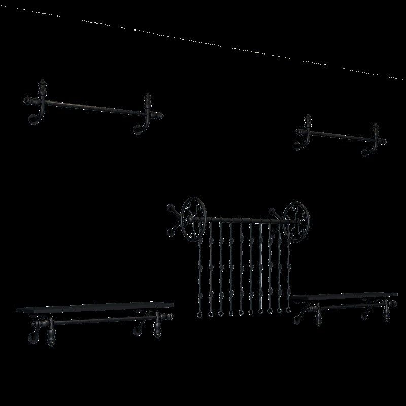 服装店展示架女装童装货架上墙正侧挂壁挂墙壁衣服架子挂衣架组合