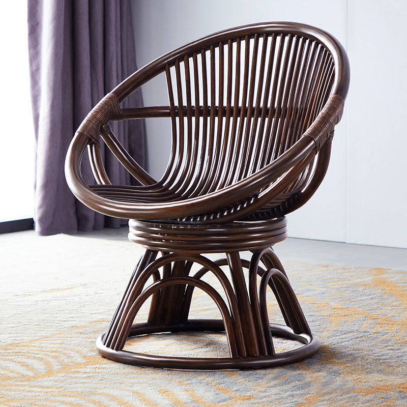家用休闲藤椅靠背椅藤椅阳台桌椅旋转老人椅天然真藤编织椅子转椅,住宅家具,阳台椅,淘宝优惠券,粉丝福利购,淘宝优惠卷