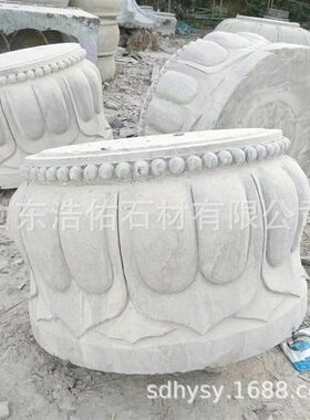 仿古刻花石墩子 销售柱础石柱基石 诚信卖 可定制