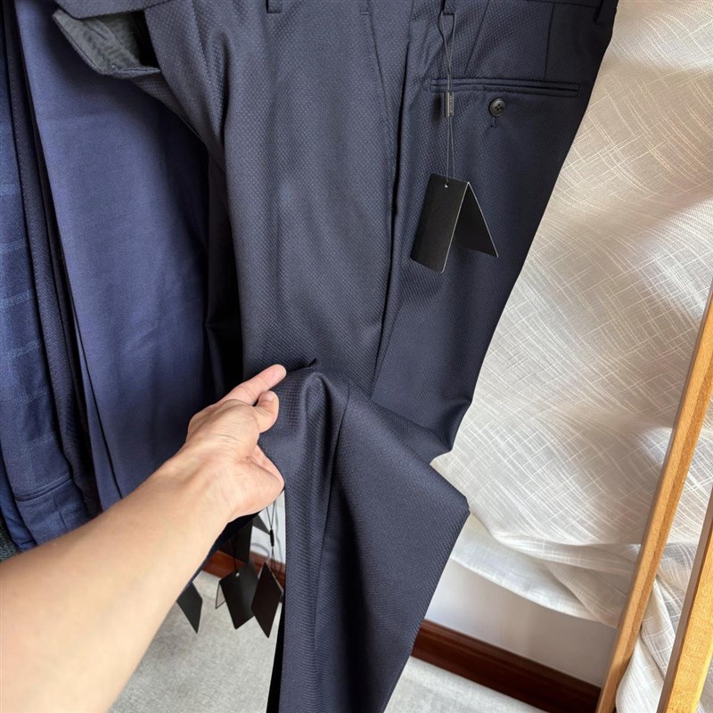 100%精纺纯羊毛 1900+ 重磅 男士垂感修身商务休闲西装裤休闲裤子