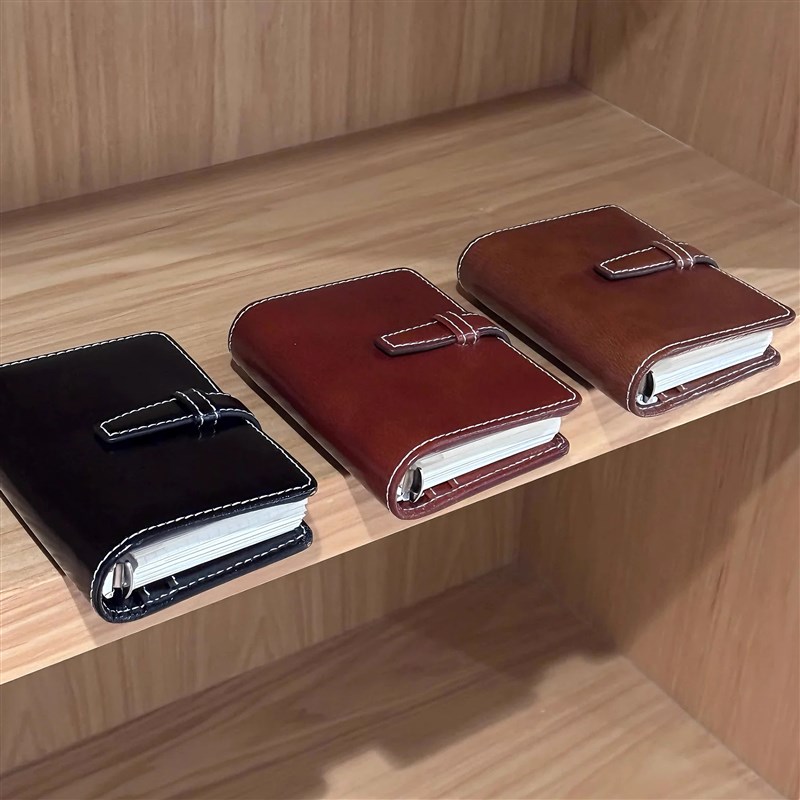 现货真皮活页手账本A8复古油蜡m5手账本随身便携小本子旅行笔记本