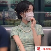 配饰品首饰法式 搭配旗袍 大珍珠项链女复古时尚 毛衣链子项圈647