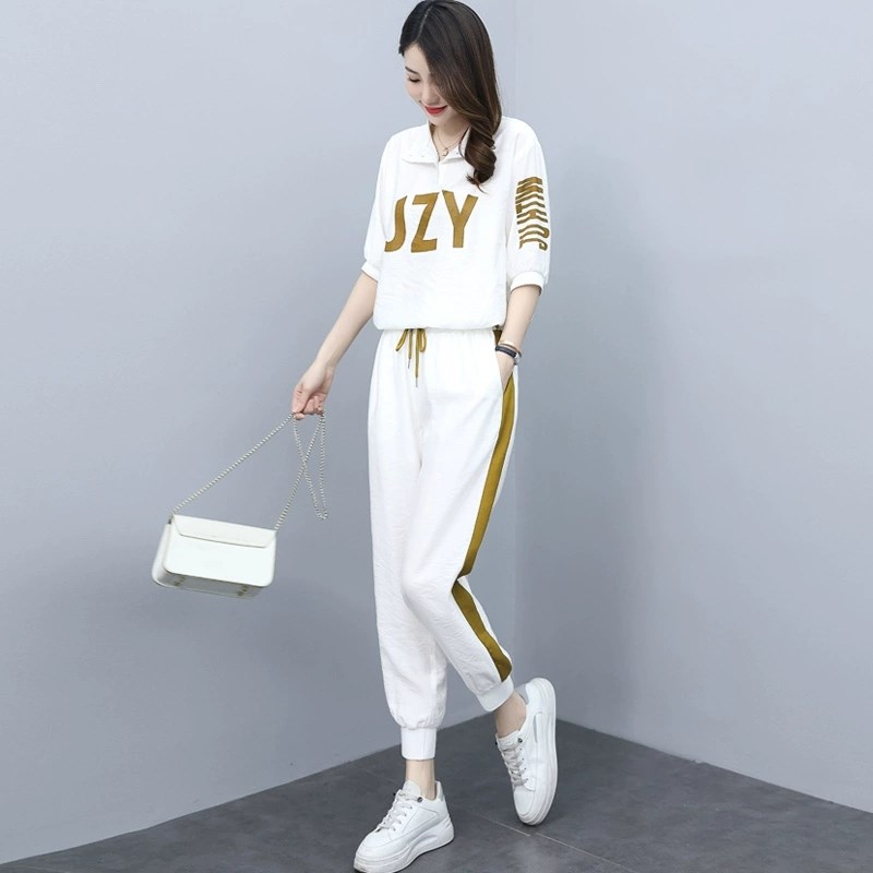 夏季高级感休闲时尚运动套装女2025新款小个子时髦两件Z套洋气减