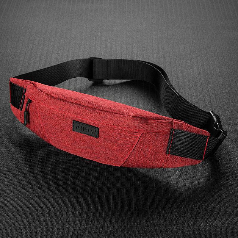 ins户外休闲男士腰包单肩包挎包运动胸包背包百搭简约斜挎包轻量
