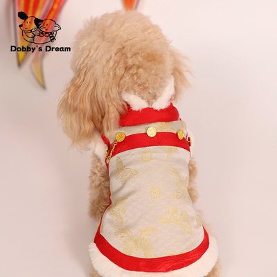 2026新品狗狗年服宠物衣服新春拜年唐装弟弟款可牵引【庄生翼】