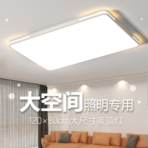 led特大客厅灯超大吸顶灯长方形120cm大厅灯80cm客W厅灯办公室灯