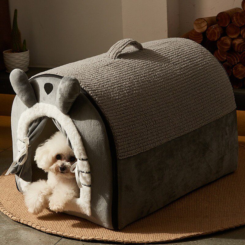 狗窝冬天保暖狗屋房子帐篷四季通用可拆洗小型犬泰迪猫窝宠物用品